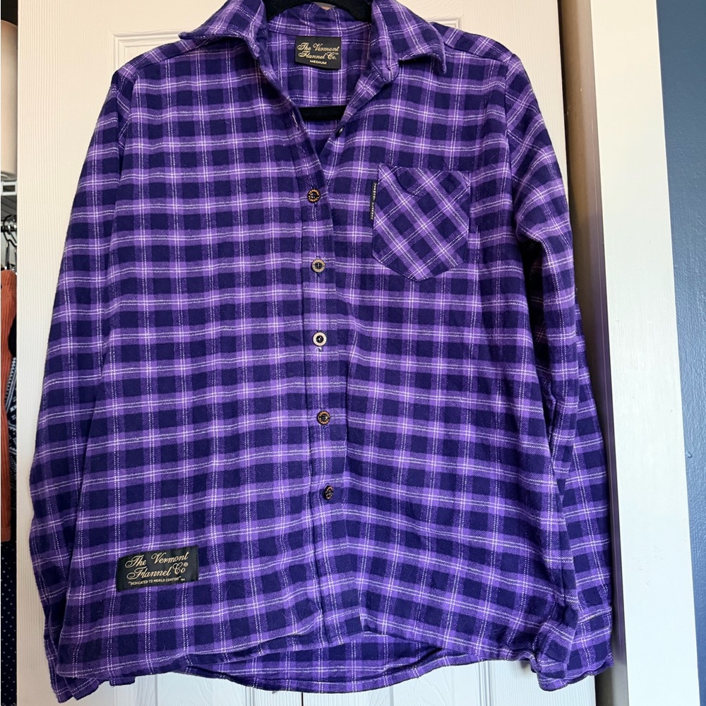 Vermont flannel Purple Checkered flannel Shirt
